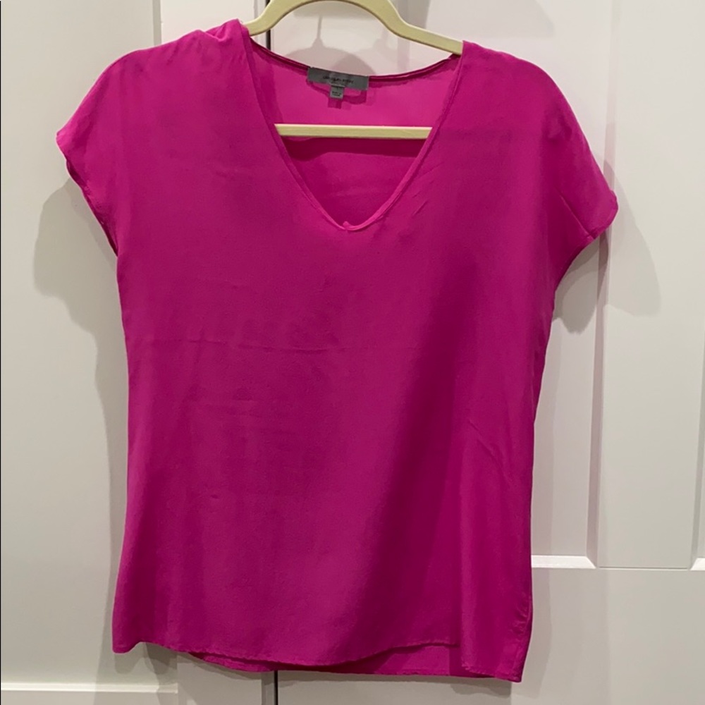 Silk fuschia top